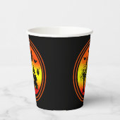 Halloween Orange Sunset Hexenhaus Spuk Pappbecher (Links)