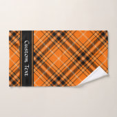 Halloween Orange Tartan Badhandtuch Set (Handtuch)