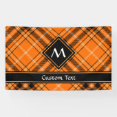 Halloween Orange Tartan Banner (Horizontal)