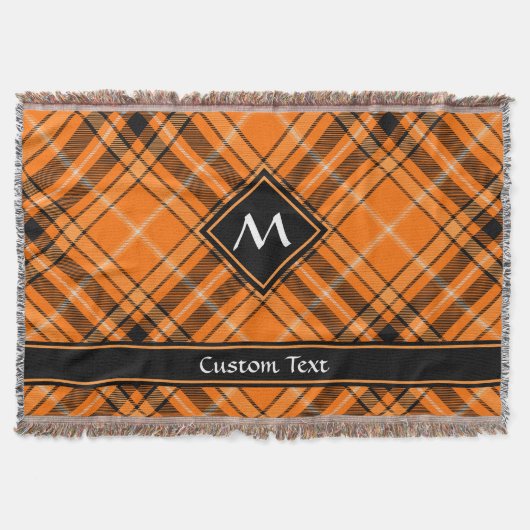 Halloween Orange Tartan Decke (Vorderseite)
