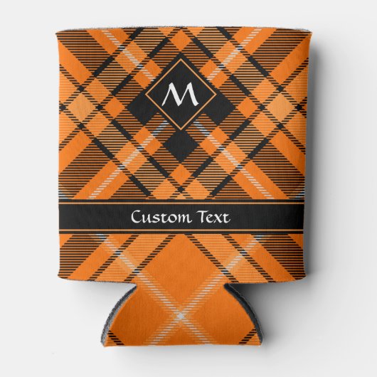 Halloween Orange Tartan Dosenkühler (Vorderseite)