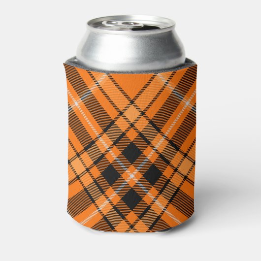 Halloween Orange Tartan Dosenkühler (Kanne Rückseite)
