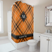 Halloween Orange Tartan Duschvorhang (Beispiel)