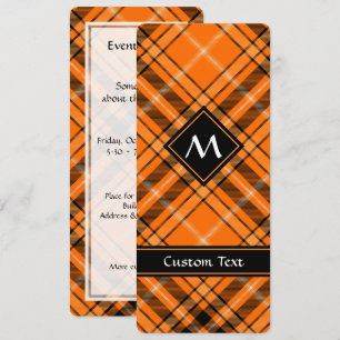 Halloween Orange Tartan Einladung