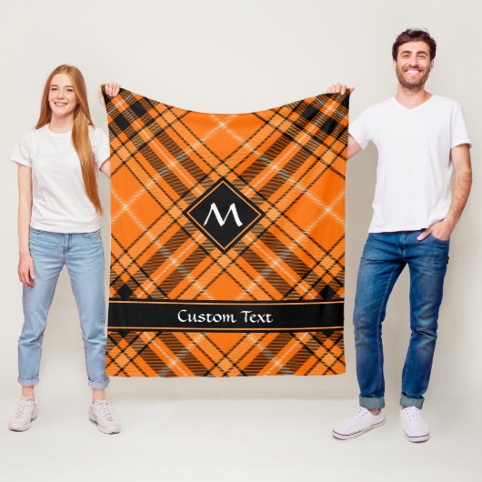 Halloween Orange Tartan Fleecedecke (Beispiel)