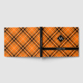 Halloween Orange Tartan Gästebuch (Voll)