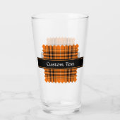 Halloween Orange Tartan Glas (Rückseite)