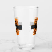 Halloween Orange Tartan Glas (Rechts)