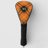 Halloween Orange Tartan Golf Headcover (Vorderseite)