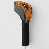 Halloween Orange Tartan Golf Headcover (angewinkelt)