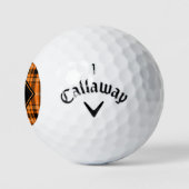 Halloween Orange Tartan Golfball (Logo)