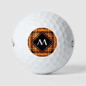 Halloween Orange Tartan Golfball (Vorderseite)