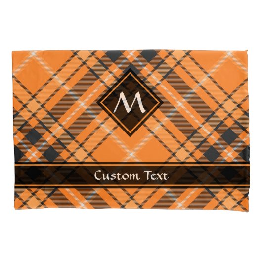 Halloween Orange Tartan Kissenbezug (Vorderseite)