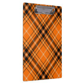 Halloween Orange Tartan Klemmbrett (Rechts)