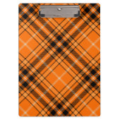 Halloween Orange Tartan Klemmbrett (Vorderseite)