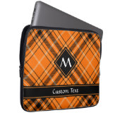 Halloween Orange Tartan Laptopschutzhülle (Vorne Rechts)