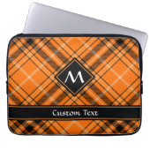 Halloween Orange Tartan Laptopschutzhülle (Vorderseite)