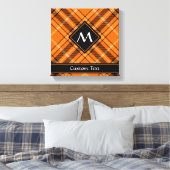 Halloween Orange Tartan Leinwanddruck (Insitu (Schlafzimmer))