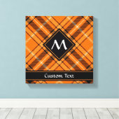 Halloween Orange Tartan Leinwanddruck (Insitu (Holzboden))