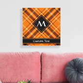 Halloween Orange Tartan Leinwanddruck (Insitu (Wohnzimmer))