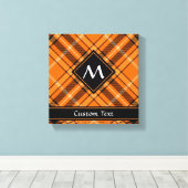 Halloween Orange Tartan Leinwanddruck (Insitu (Holzboden))