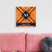 Halloween Orange Tartan Leinwanddruck (Insitu (Wohnzimmer))