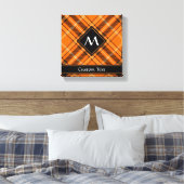 Halloween Orange Tartan Leinwanddruck (Insitu (Schlafzimmer))