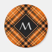 Halloween Orange Tartan Magnet (Vorne)
