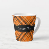 Halloween Orange Tartan Milchtasse (Rechte Ecke)