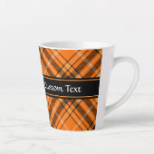 Halloween Orange Tartan Milchtasse (Rechts)