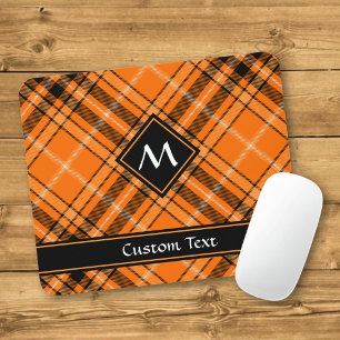 Halloween Orange Tartan Mousepad