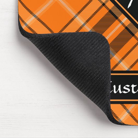 Halloween Orange Tartan Mousepad (Ecke)