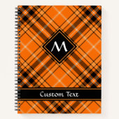 Halloween Orange Tartan Notizblock (Vorderseite)