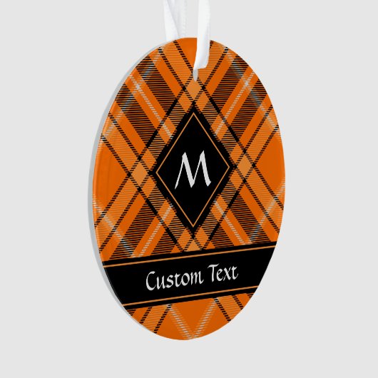 Halloween Orange Tartan Ornament (Vorderseite)
