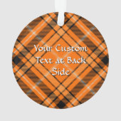 Halloween Orange Tartan Ornament (Rückseite)