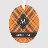 Halloween Orange Tartan Ornament (Vorderseite)