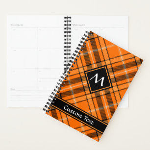 Halloween Orange Tartan Planer