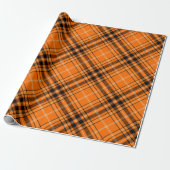 Halloween Orange Tartan Rotationspapier Geschenkpapier (Ungerollt)