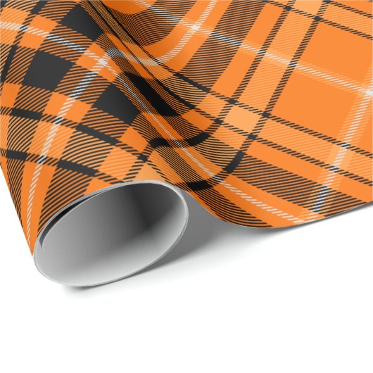 Halloween Orange Tartan Rotationspapier Geschenkpapier (Rolleneckpunkt)
