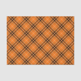 Halloween Orange Tartan Seidenpapier