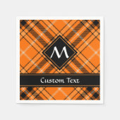 Halloween Orange Tartan Serviette (Vorderseite)