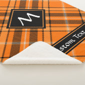 Halloween Orange Tartan Sherpadecke (3/4)