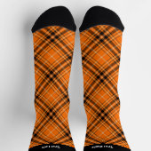Halloween Orange Tartan Socken (Oben)