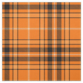 Halloween Orange Tartan Stoff