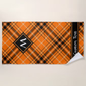 Halloween Orange Tartan Strandtuch (Vorderseite)