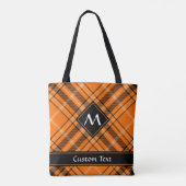 Halloween Orange Tartan Tasche (Rückseite)