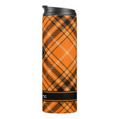 Halloween Orange Tartan Thermosbecher (Nach rechts gedreht)