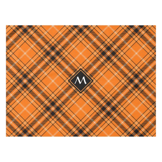 Halloween Orange Tartan Tischdecke (Vorderseite (Horizontal))
