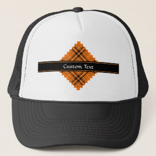 Halloween Orange Tartan Truckerkappe