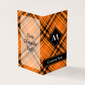 Halloween Orange Tartan Visitenkarten (Vorderseite)